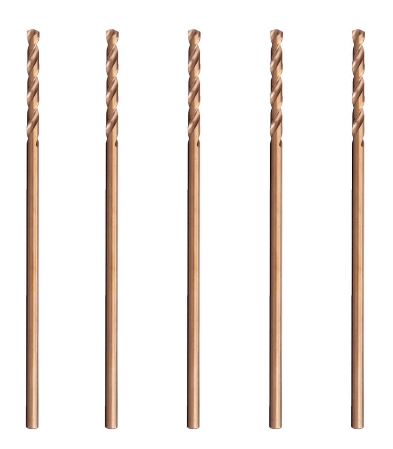 MAX-CRAFT Hss Cobalt Drill Bit Set 1/8 in. x 6 in. Aircraft Extension Extra Long Deep Hole Drilling-5Pcs - Image 1